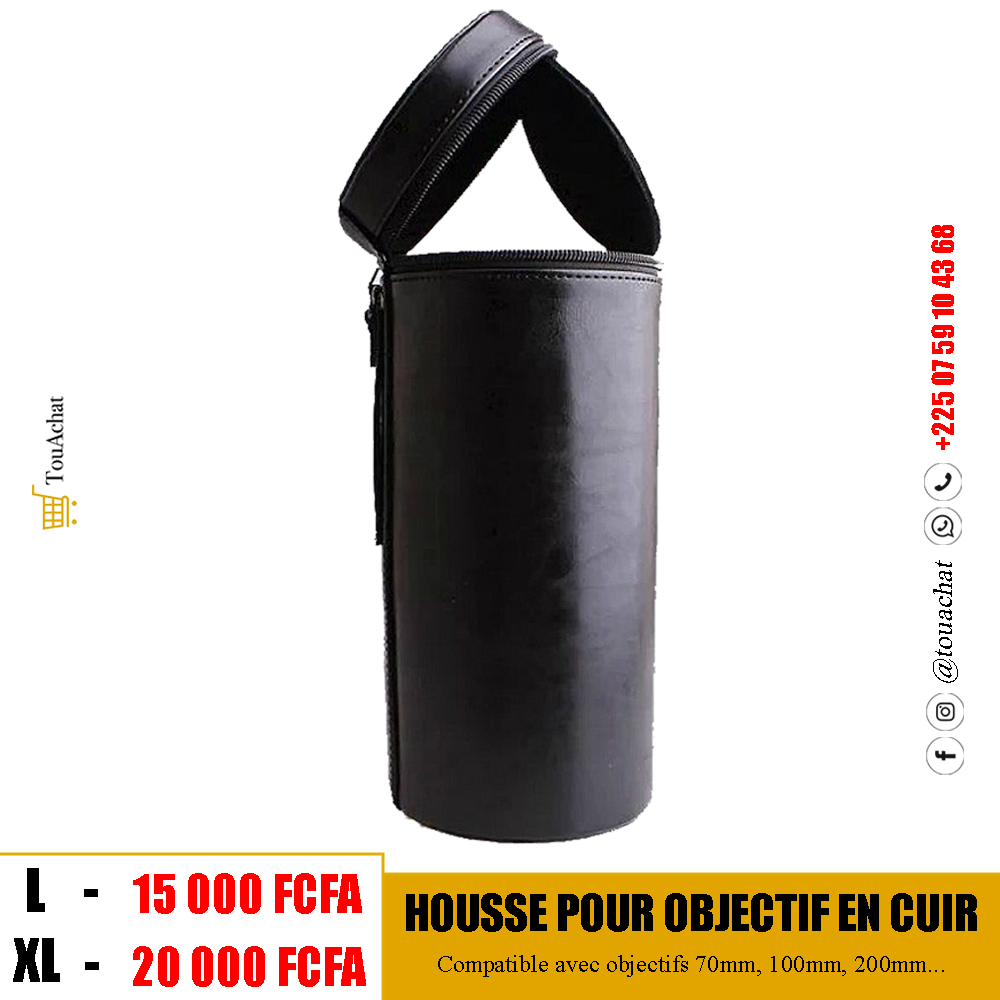 Housse de Protection Premium en Cuir pour Objectif Photo